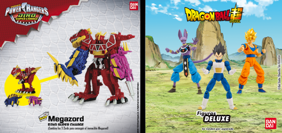 Megazord de Power Rangers y Figuras Deluxe de Dragon Ball